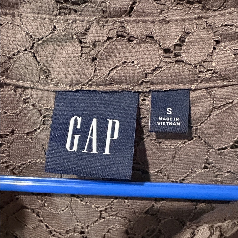 GAP Brown Lace Button-Down Shirt - image 2